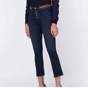 Veronica Beard Carolyn Baby Boot Dark Slate Crop Jeans